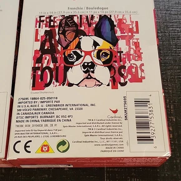 Cardinal puzzles x 3 Dog, Dia de los muertos, tiger - Picture 6 of 8